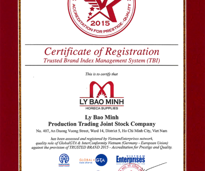 LY BAO MINH HONORABLY RECEIVED “TRUSTED BRAND 2014” AWARD